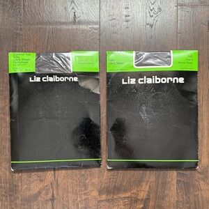 Vintage deadstock! Liz Claiborne 2 pairs of black pantsuhose